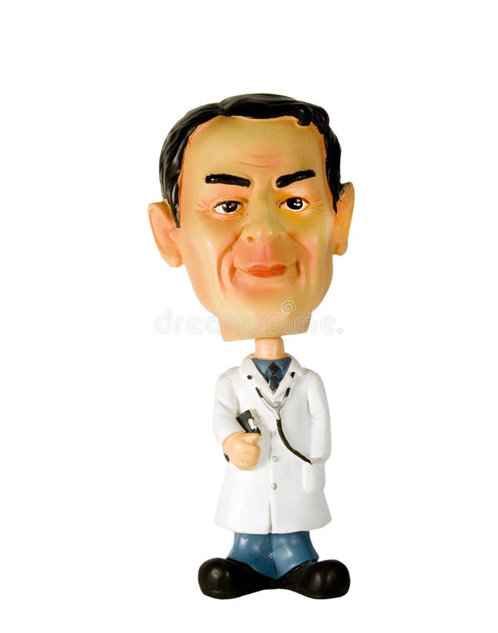 Doctor figurine isolated with clipping path