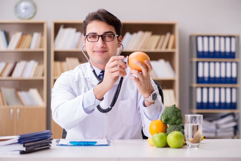 The doctor in gmo food concept