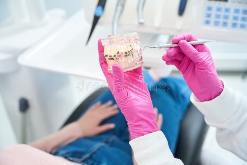 Doctor Holds in His Hands a Visual Aid Stock Image Image of