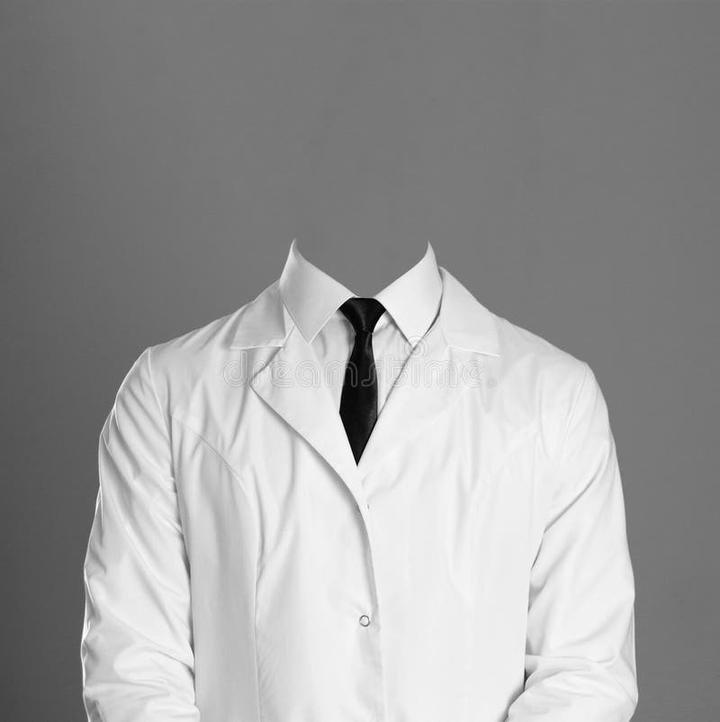Doctor. a Man in a White Coat, White Shirt and Black Tie Stock Image