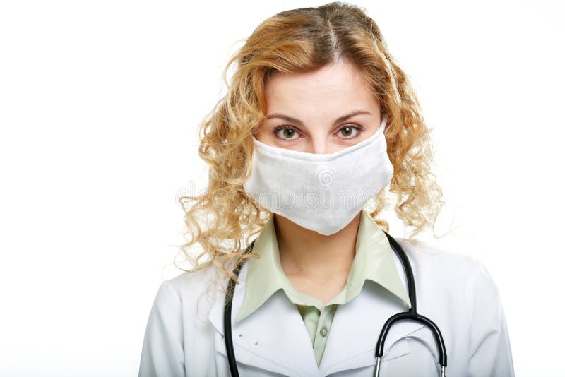 Doctor in mask stock image. Image of services, student 13421705