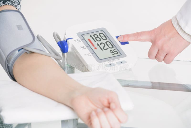 Doctor Measuring Blood Pressure Stock Image Image Of Female