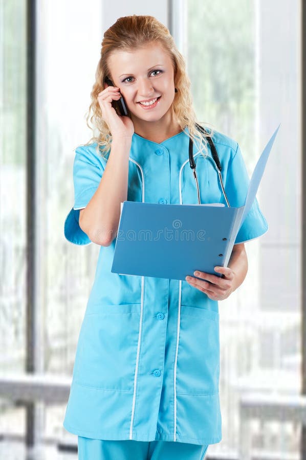 Doctor with mobile