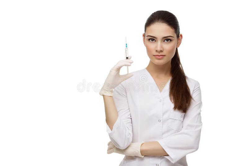 Doctor with needle