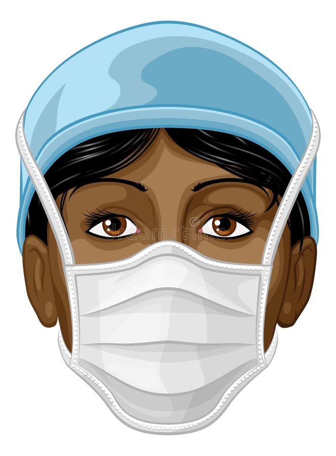 Strong Nurse Wearing Mask Stock Illustrations – 56 Strong Nurse Wearing ...