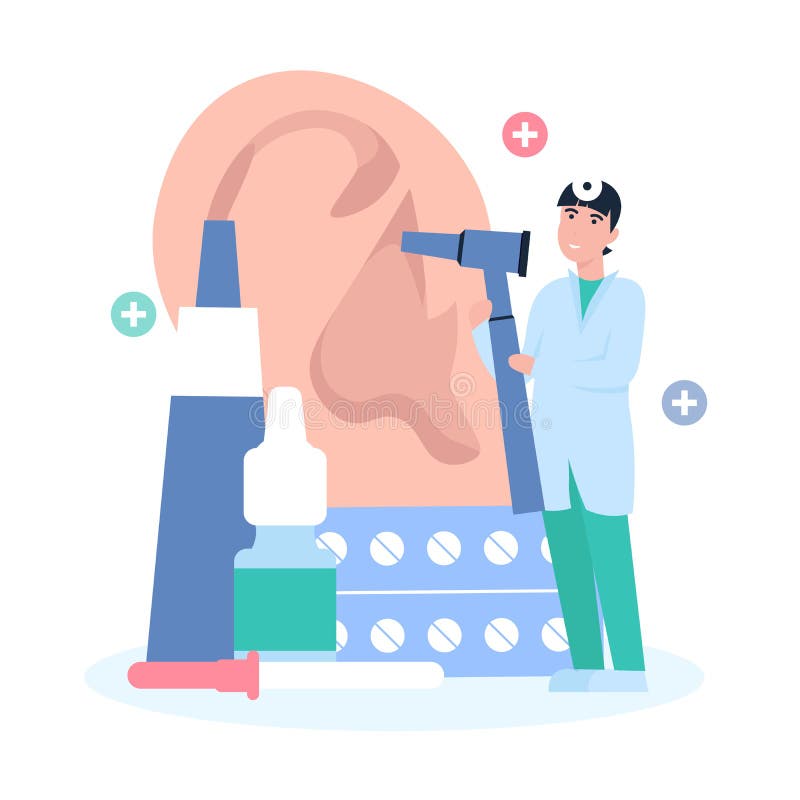 Doctor with Otoscope and Big Ear Stock Vector - Illustration of male, cartoon: 168338388 Doctor with Otoscope and Big Ear Stock Vector - Illustration of male, cartoon: 168338388