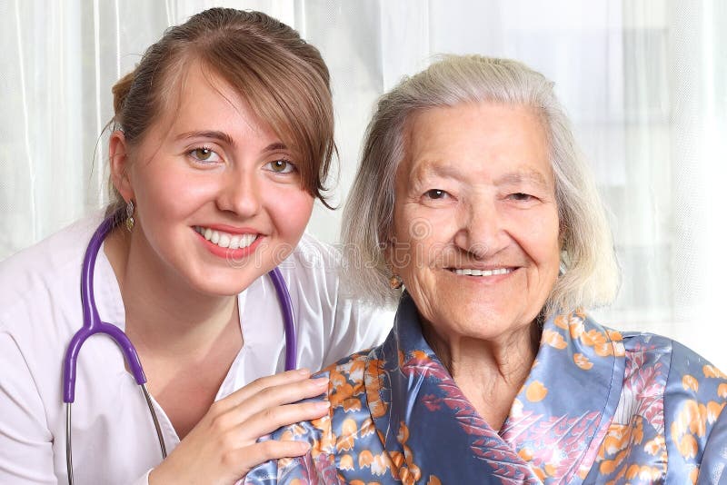 Doctor with patient