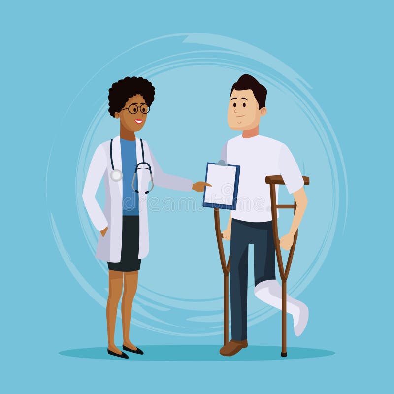 Doctor with Patient Cartoon Stock Vector - Illustration of modern, medicine: 109797222 Doctor with Patient Cartoon Stock Vector - Illustration of modern, medicine: 109797222