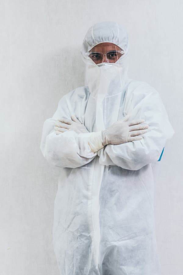 Doctor in PPE Suit , Face Mask and Face Shield in Hospital Ward Stock ...