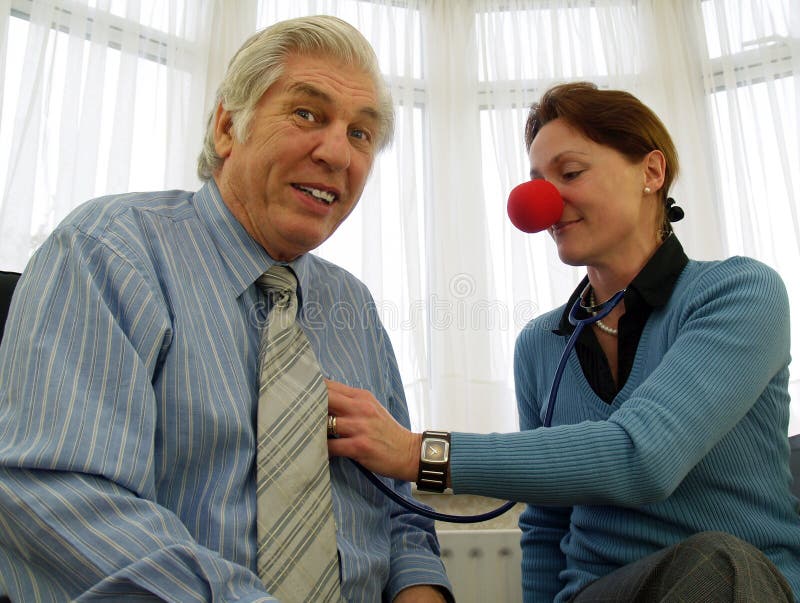 Doctor with red nose