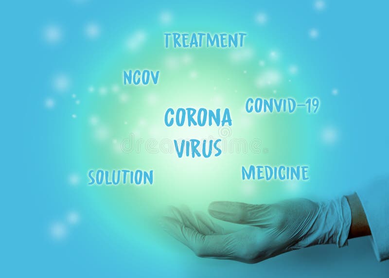 Doctor research Medicine solution for Coronavirus treatment royalty free stock photography