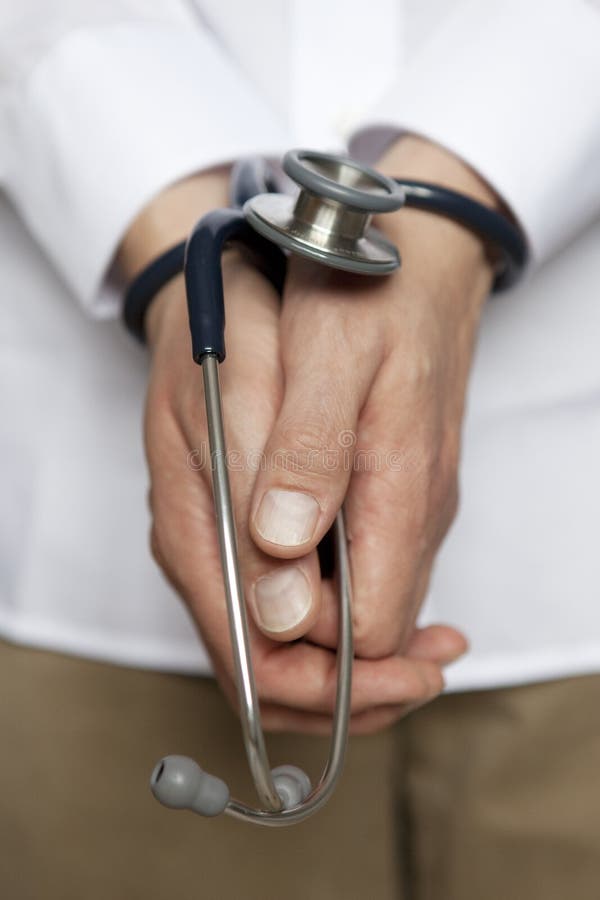 Doctor hands tied up stock photo. Image of tied, portrait 18442292
