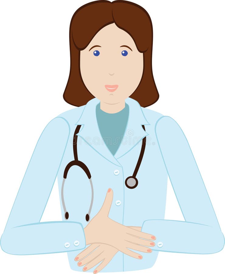 Doctor with a stethoscope vector illustration