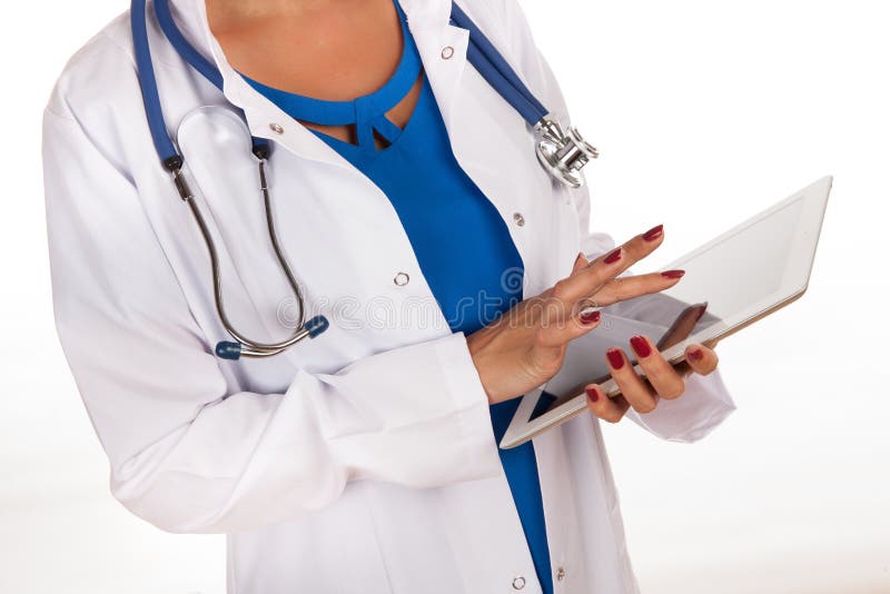 Doctor with stethoscope isolated on white background stock images Doctor with stethoscope isolated on white background stock images