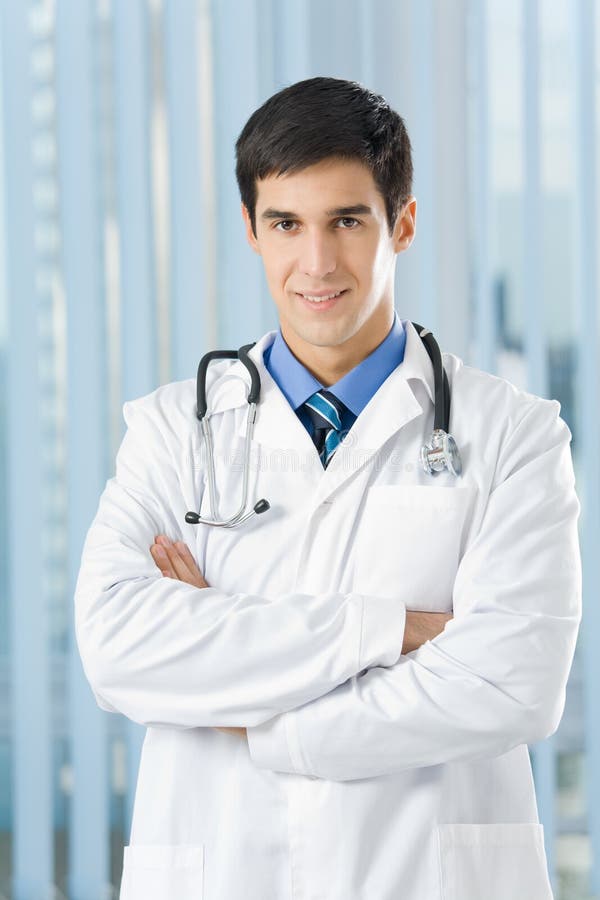 Male Doctor with Stethoscope Stock Photo - Image of equipment ...