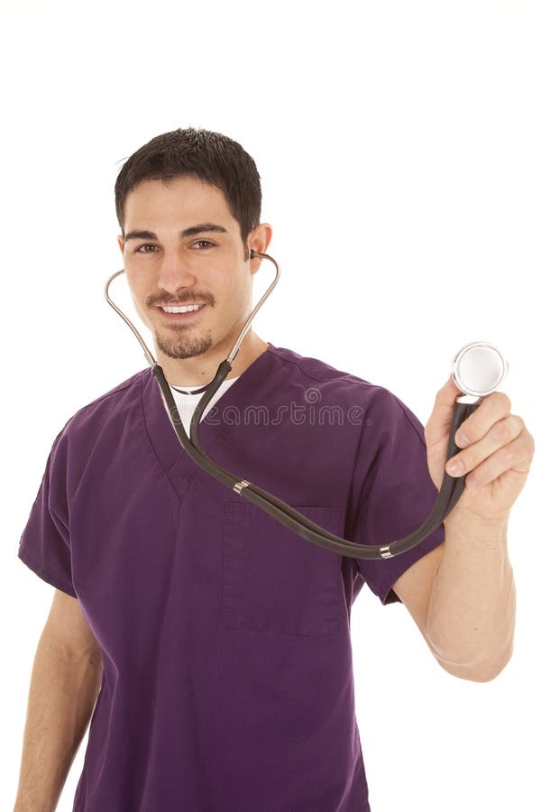 Doctor with stethoscope smile