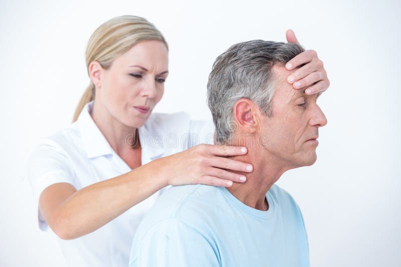 Doctor Stretching Her Patient Neck Stock Image Image Of Pain Adult