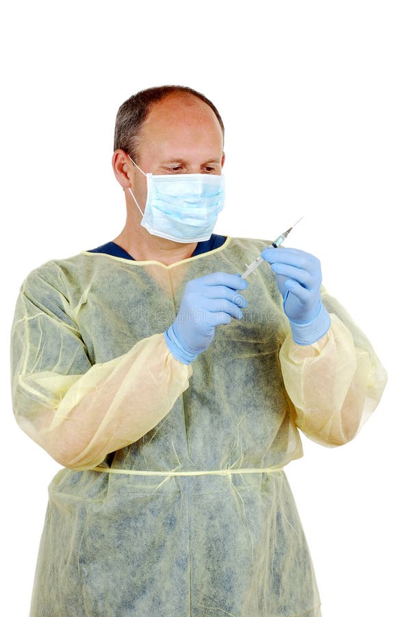 Doctor with a syringe stock photo. Image of nurse, physician 25281240