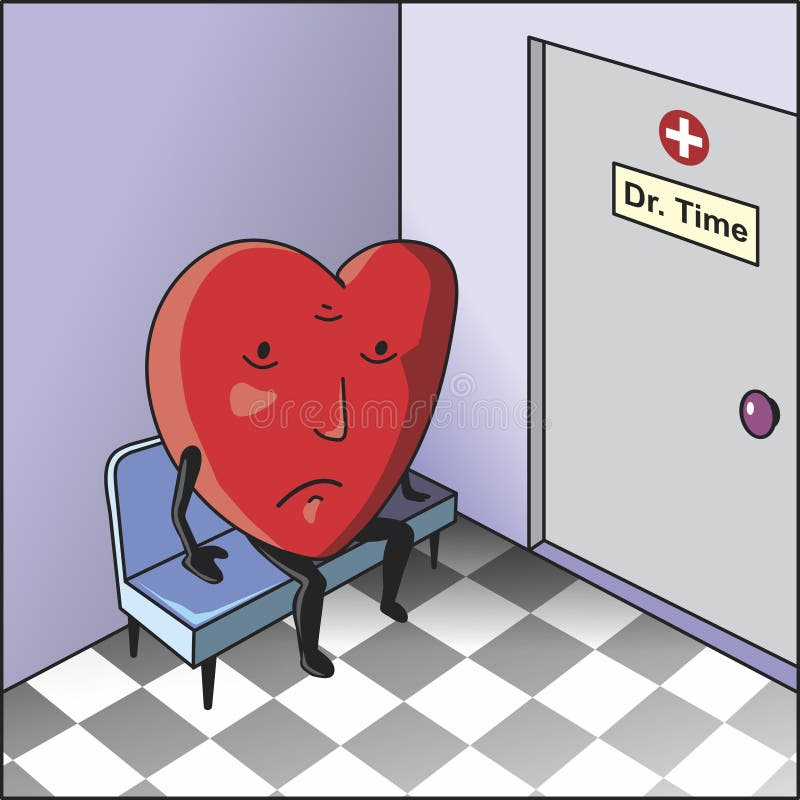 Time heals hearty meal. Vector format. Drawing time vectors