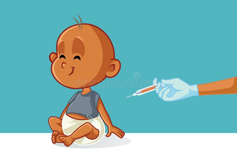 Doctor Vaccinating Little Baby in Hospital Vector Cartoon Stock Vector -  Illustration of measles, cartoon: 210745631