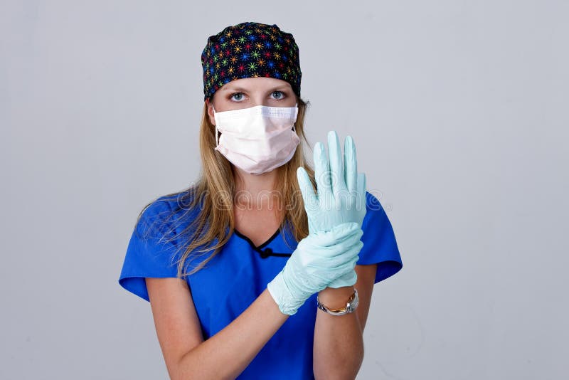 Doctor Wearing A Mask And Gloves Royalty Free Stock Photography Image