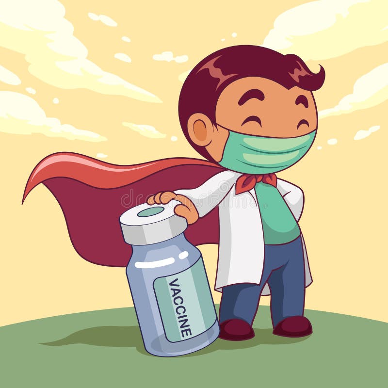 Doctor Wearing Medical Mask with Vaccine Cartoon Character. COVID-19 Outbreak Medical Staff Stock Vector - Illustration of people, protect: 213516015 Doctor Wearing Medical Mask with Vaccine Cartoon Character. COVID-19 Outbreak Medical Staff Stock Vector - Illustration of people, protect: 213516015