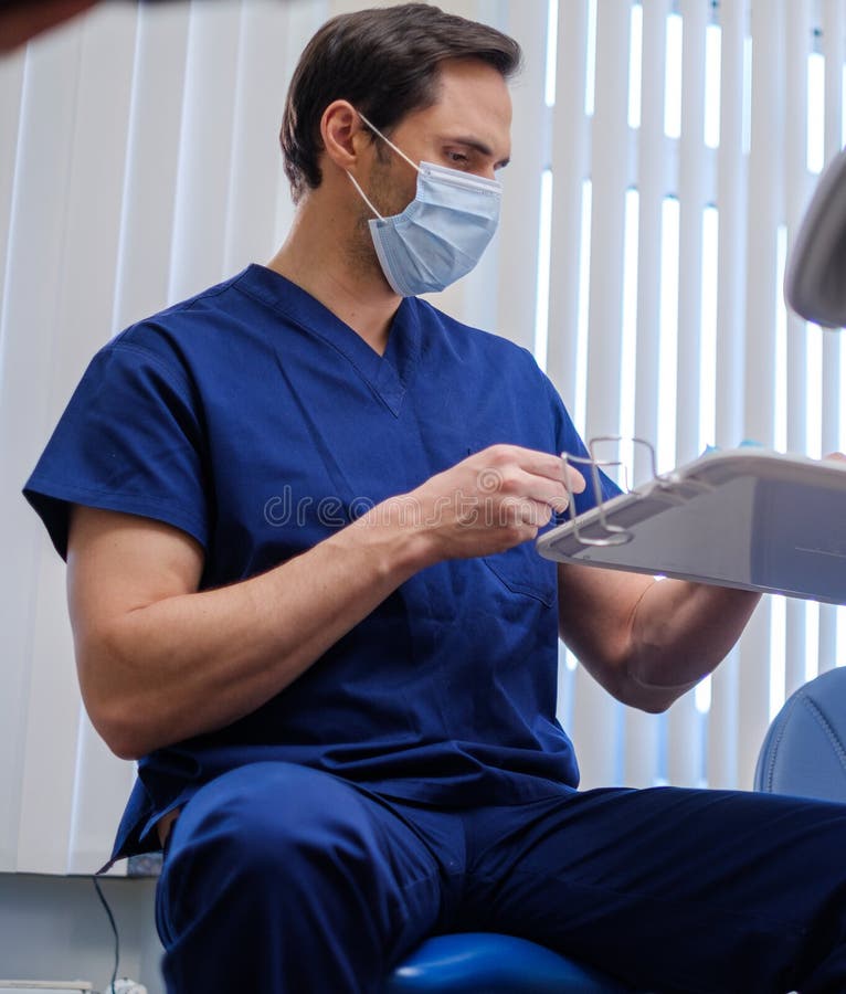 Doctor Wearing Protective Mask in a Hospital Stock Photo Image of