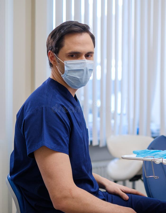 Doctor Wearing Protective Mask in a Hospital Stock Photo Image of