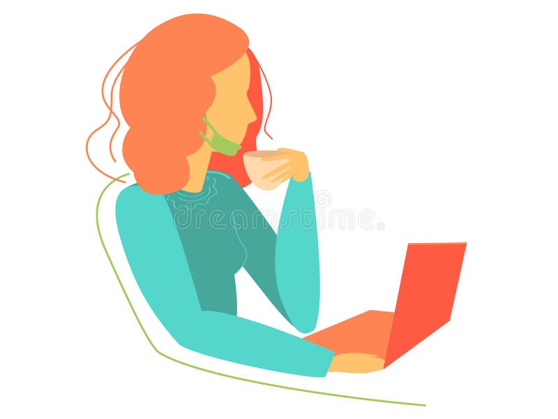 Doctor woman coffee tea stock vector. Illustration of remote 176996880