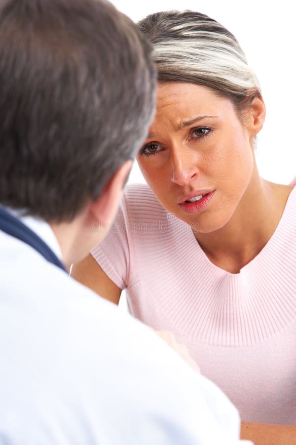 Doctor and woman patient royalty free stock image
