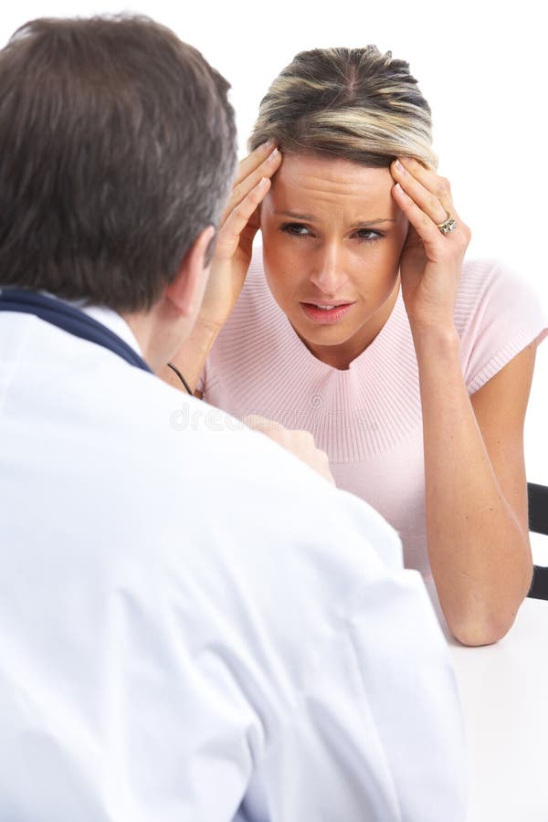 Doctor and woman patient royalty free stock photos