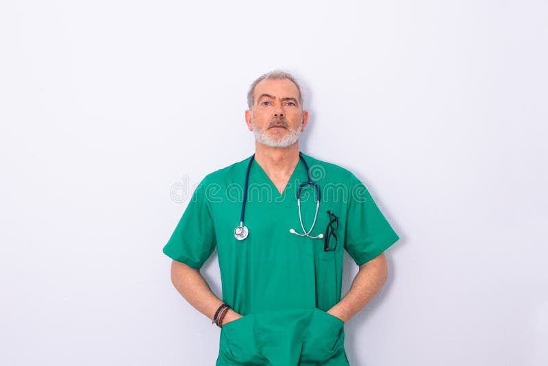 Doctor with Work Clothes Isolated Stock Image Image of caucasian