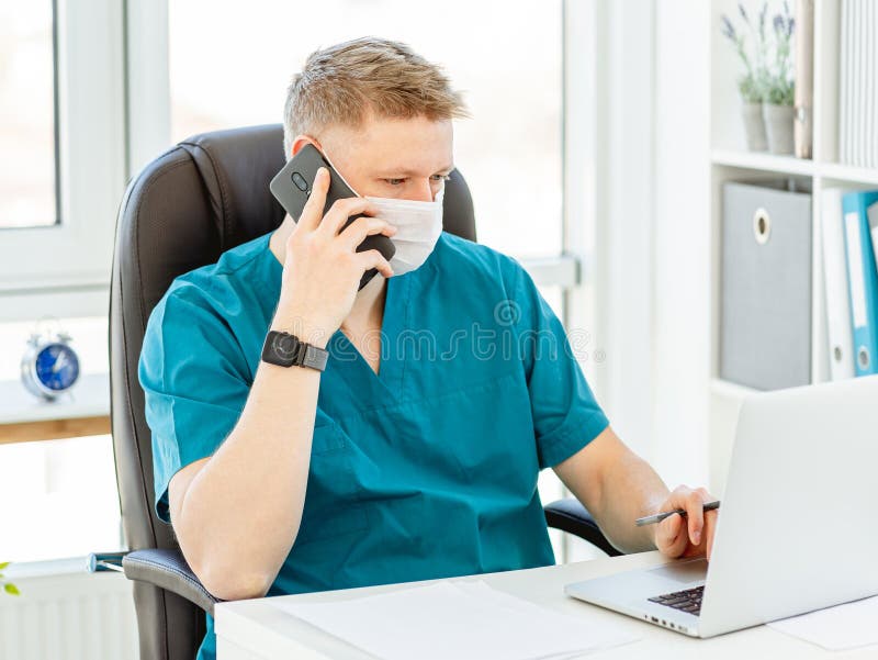 Doctor at work place stock image. Image of hygiene, health - 176395317