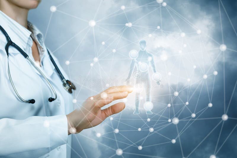 Doctor working the main symptoms. royalty free stock photos