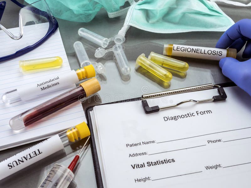 Doctor Working with Samples of Contagious Diseases in a Clinical