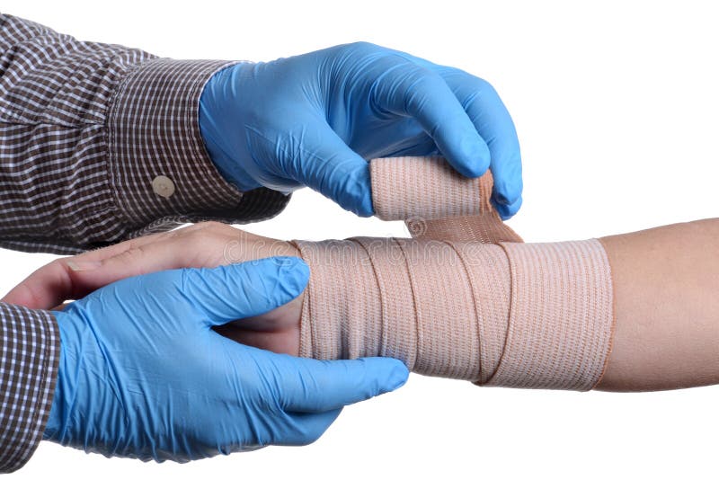 Arm Bandage stock photo. Image of background, white, wrap 30080016