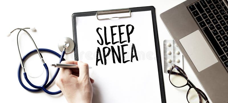 Doctor Writing Word Sleep Apnea with Marker, Medical Concept Stock ...