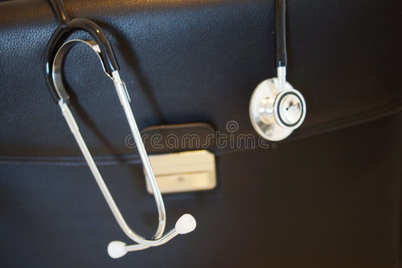 Doctors Case with Stethoscope. Stock Photo Image of stethoscope, case 179605706