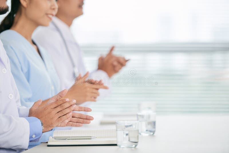 Clapping medical workers stock image. Image of student 109000785