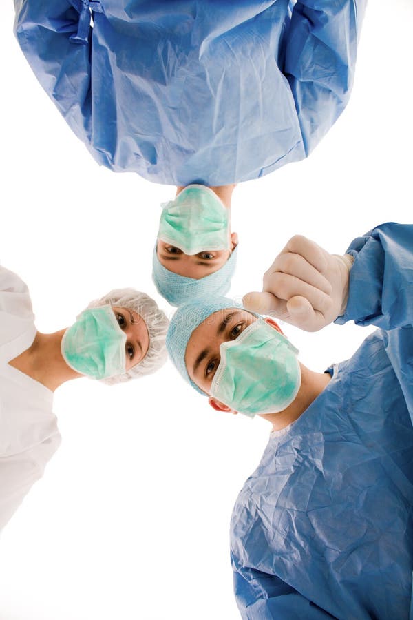 Doctors pointing at something royalty free stock photo