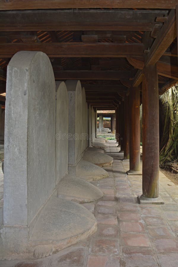 Doctors Stelae in the Temple of Literature Editorial Photography ...