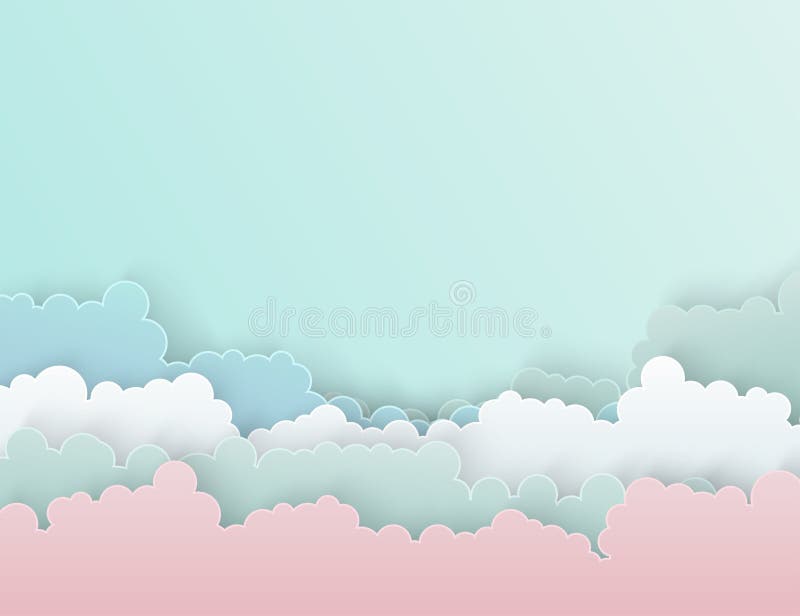 Document achtergrond van kunst de kleurrijke pluizige wolken vector illustratie Document achtergrond van kunst de kleurrijke pluizige wolken vector illustratie