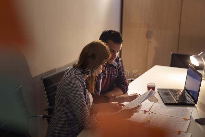 Document analysis stock image