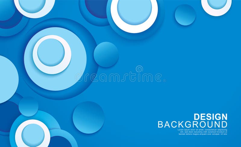 Document de blauwe abstracte achtergrond van de laagcirkel Krommen en lijnengebruik voor banner, dekking, affiche, behang, ontwer