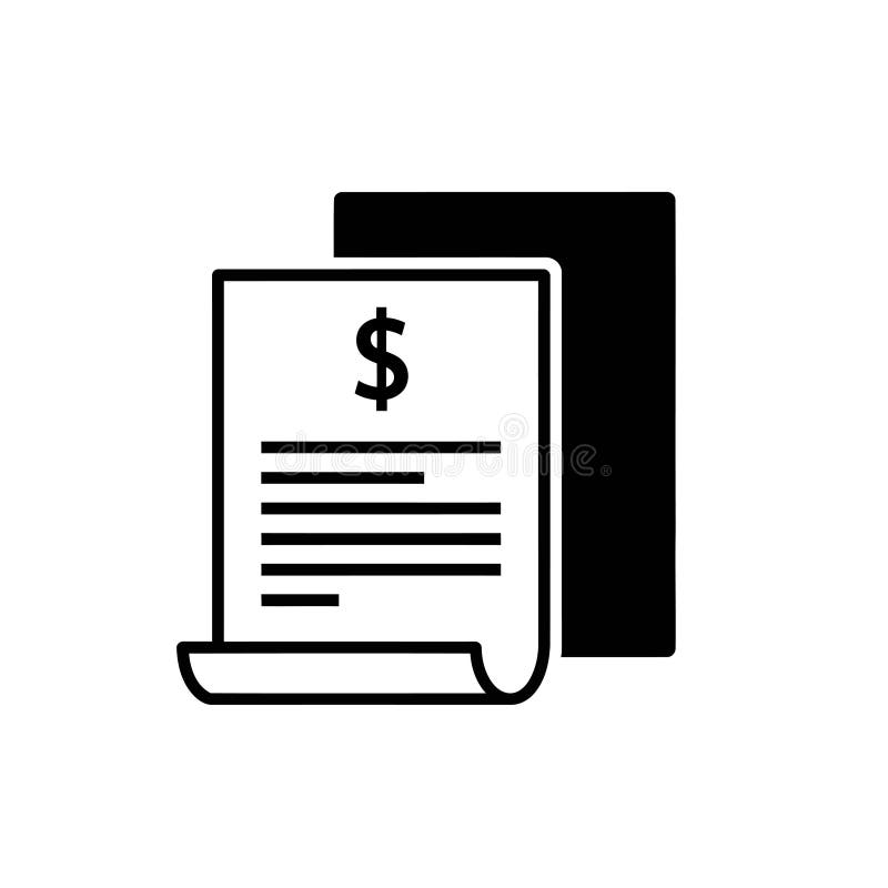 A document with a dollar sign, symbolizing financial transactions, business records, and payment processes. It represents accounting, billing, and financial management. Accounting processes vectors