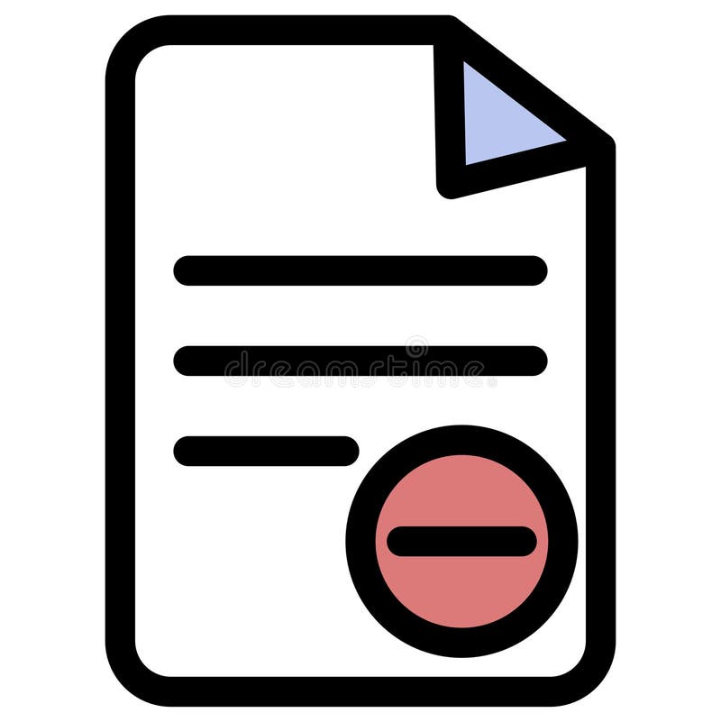 Document exam with a negative grade icon symbol - Exam grade vector illustration