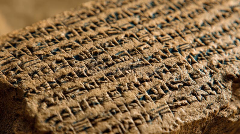 Ancient Document Texture Showing Soft Shadows on a Flat Composition With Intricate Writing in a Historic Setting royalty free stock photo