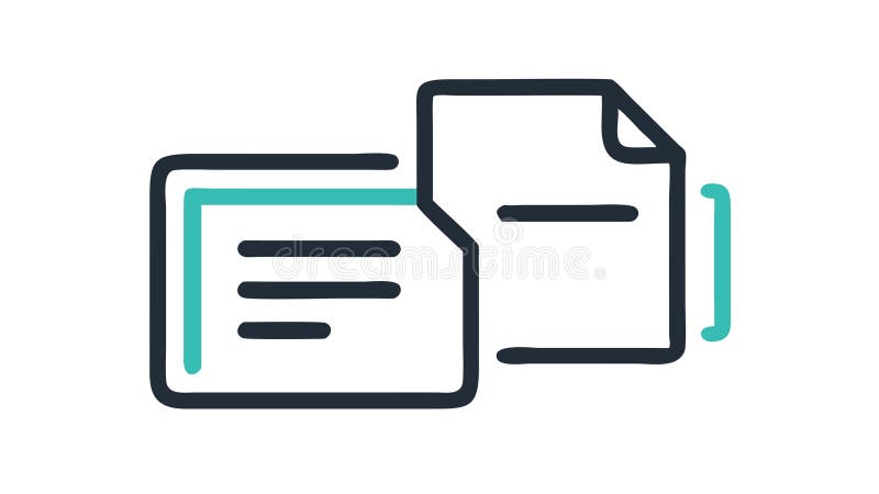 Document File Management Vector Icon, vector design Generative AI royalty free illustration