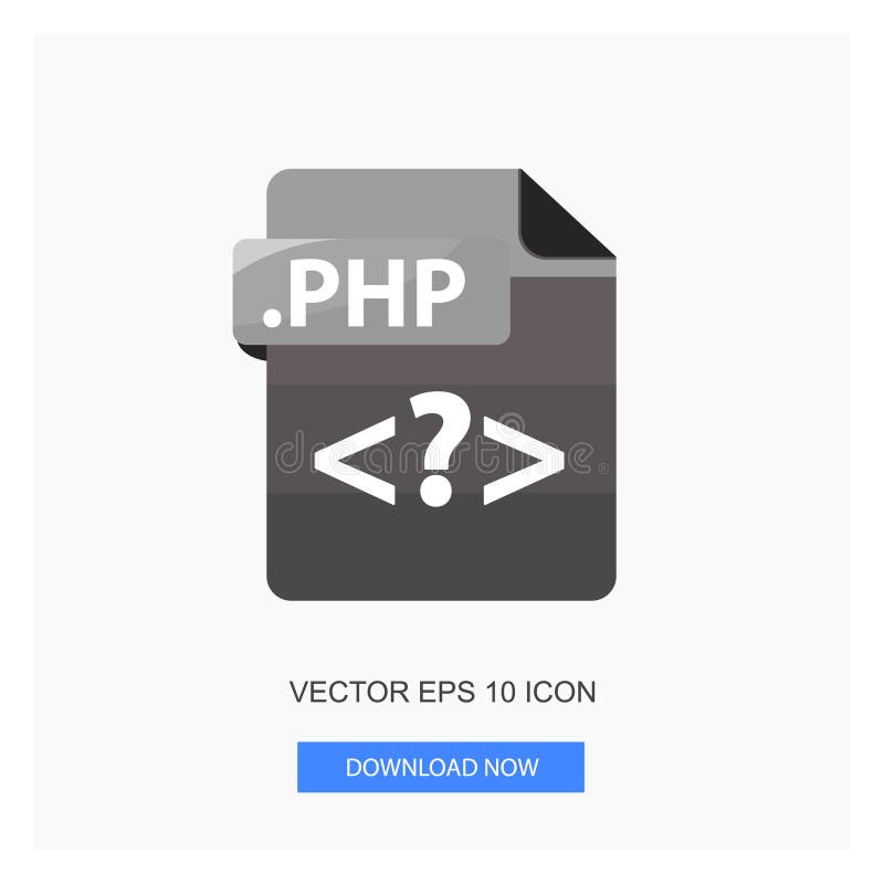 Document Formats Php File Paper Black Tone Color Flat Icon Vector Document Formats Php File Paper Black Tone Color Flat Icon Vector