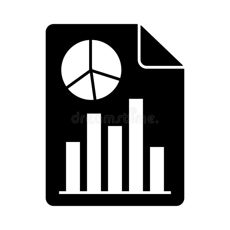 Document Graph glyphs icon royalty free illustration